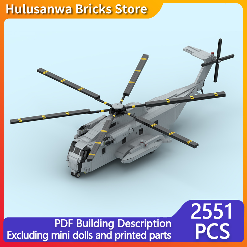Heavy Equipment Battery - CH-53D Zware Helikopter Model MOC Bouwstenen