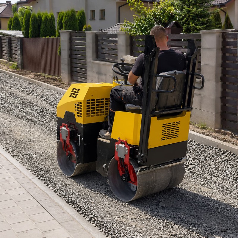 Heavy Equipment For Construction - Dubbele trommel trilwegwals, zware bouwmachines, asfaltafwerkmachine,