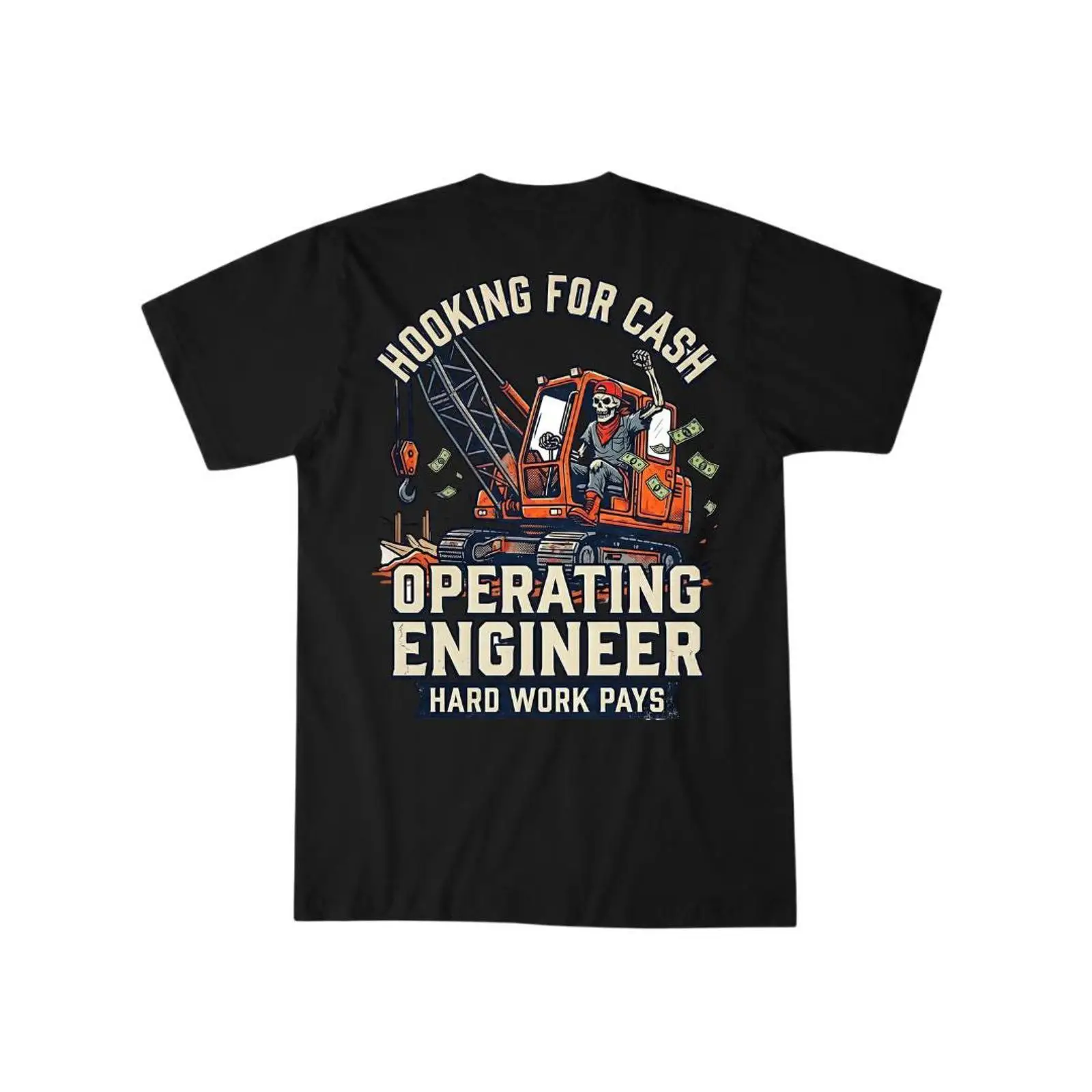 Heavy Equipment Engineer - Kraanoperateur T-shirt Zware machines Bedieningsingenieur Hooking